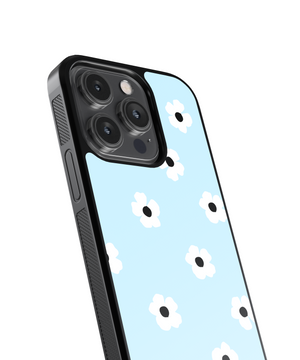 Blue Daisies Phone Case- Black Border