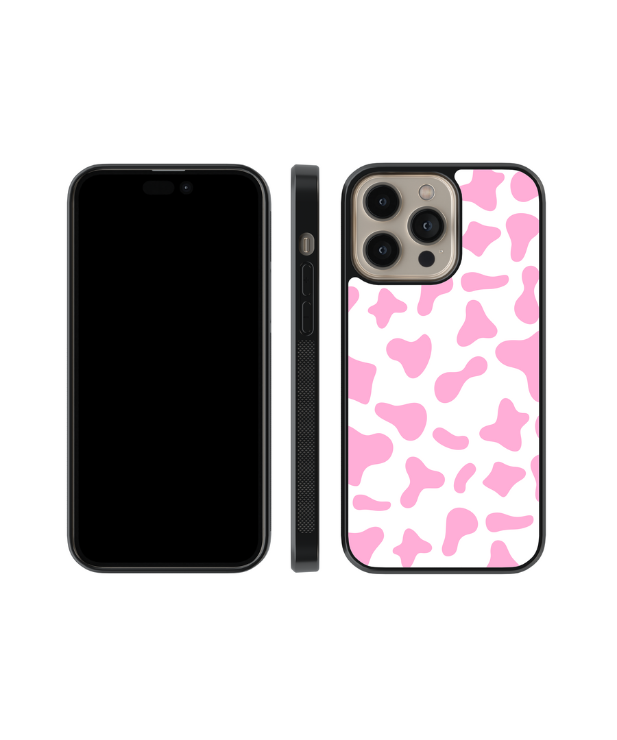 Pink Moo Phone Case- Black Border