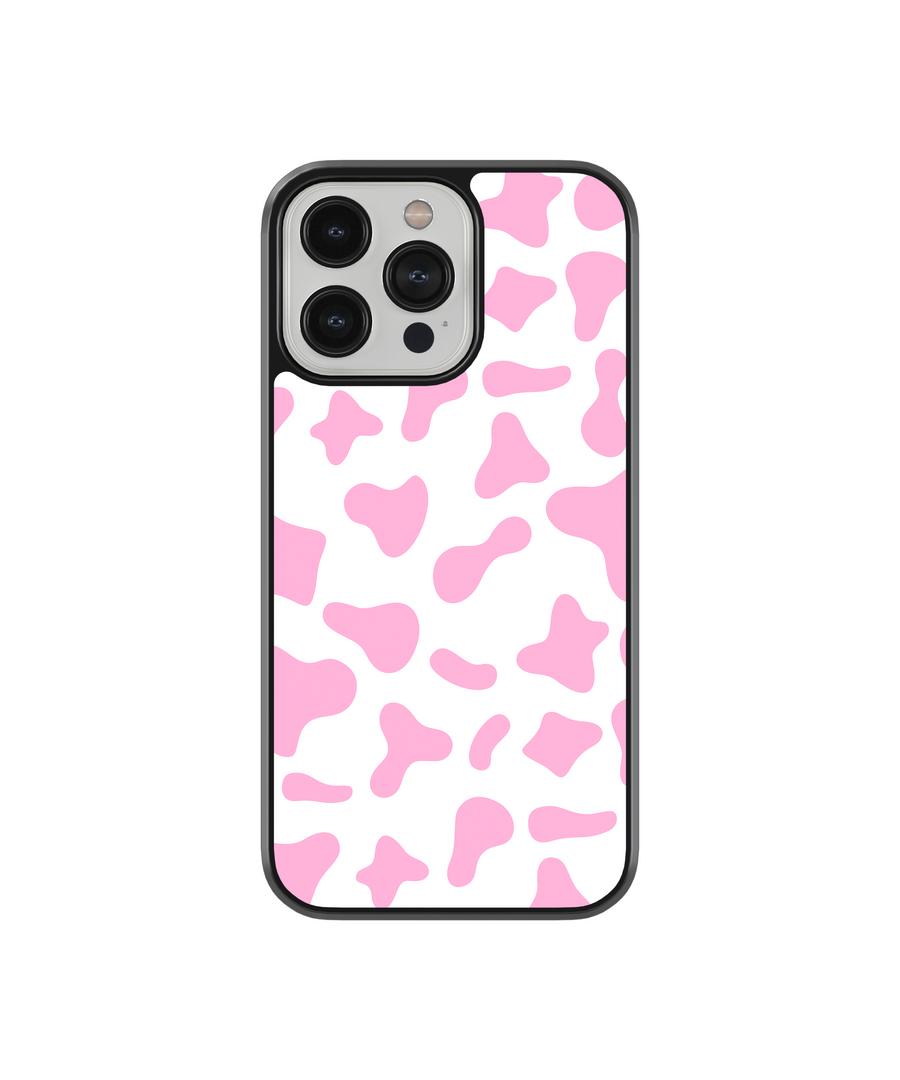 Pink Moo Phone Case- Black Border